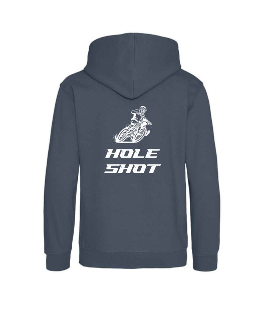 Blue Hoodie, Hole shot